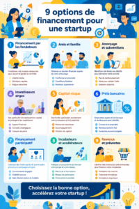Femme d'affaires examiner des options de financement pour sa startup.