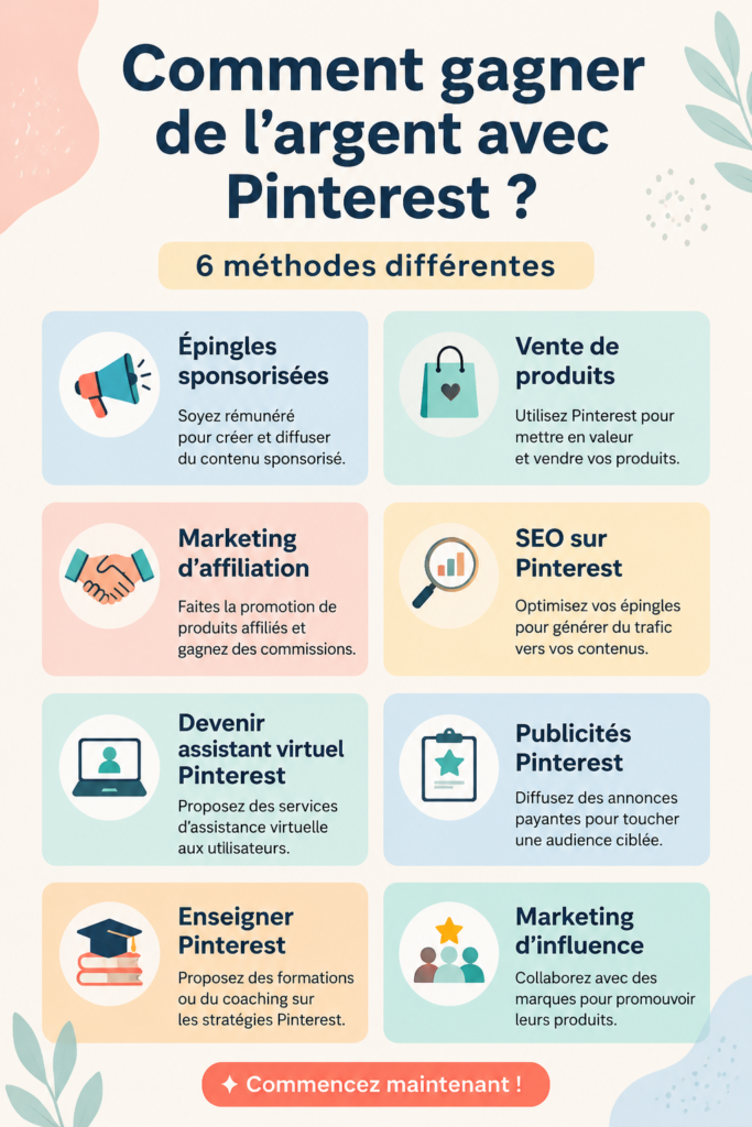 Femme utilisant Pinterest sur un ordinateur pour gagner de l'argent