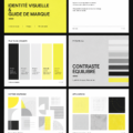 Une femme travaillant sur l'identité visuelle de sa marque avec des esquisses et des couleurs.