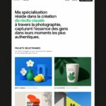Exemple de design moderne et créatif pour un site web