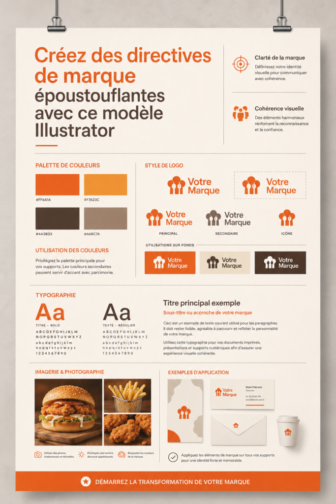 Modèle Illustrator pour lignes directrices de marque