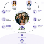 Femme souriante pensant à son futur investissement immobilier.