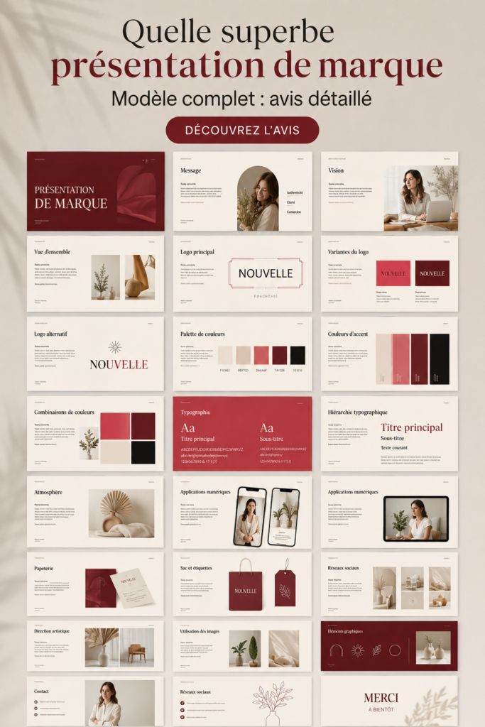 Modèle de présentation visuelle d'une marque professionnelle