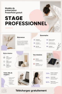 Modèle de présentation pour un stage gratuit à découvrir