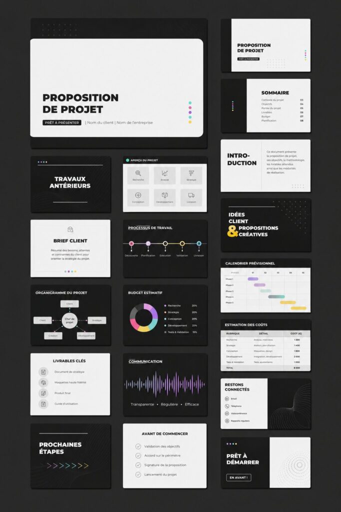 modèle de proposition de projet professionnel en design graphique