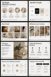 Modèle visuel de stratégie de réseaux sociaux sur Canva