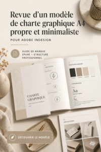 Image d'un modèle de guidelines de marque minimaliste pour Adobe InDesign