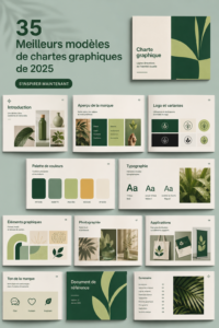 Visuel représentatif d'un guide de marque avec éléments graphiques