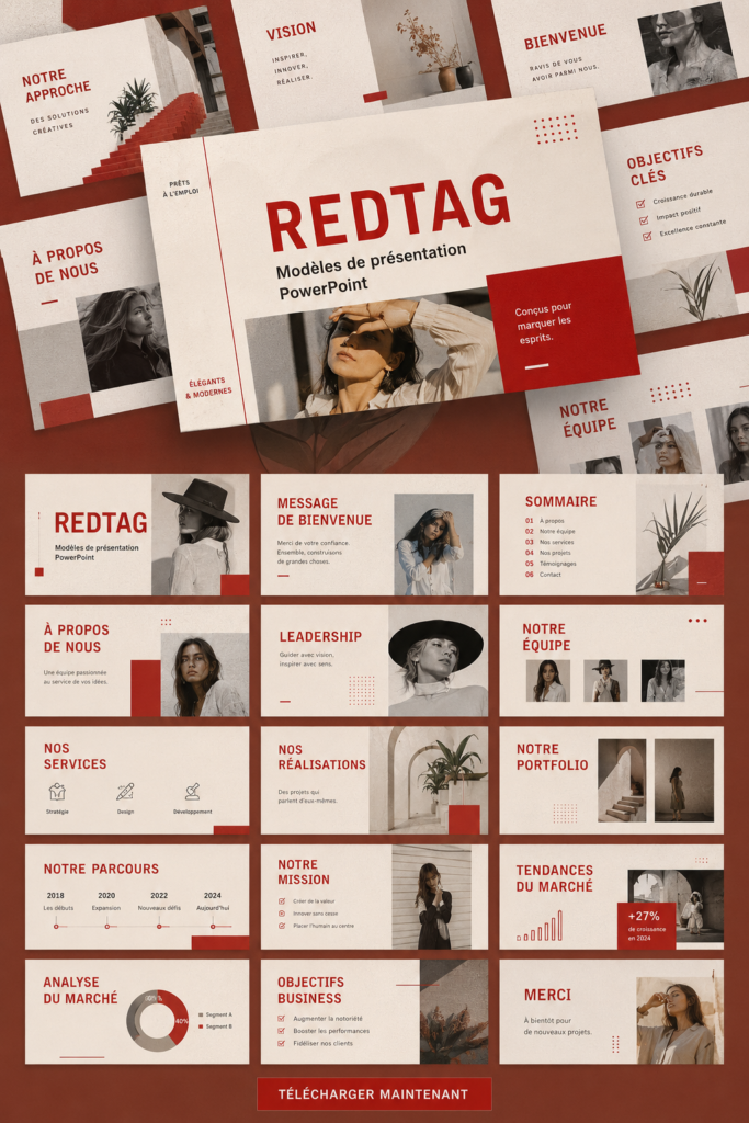 Modèle PowerPoint moderne et élégant pour des présentations