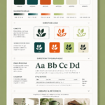 Un mood board coloré illustrant une stratégie de marque créative et inspirante.