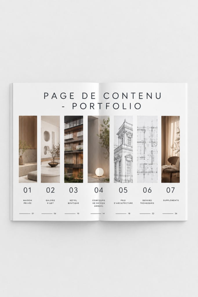 Portfolio numérique équilibré avec divers projets