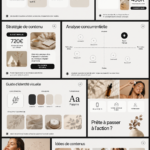 Visuel engageant d'une stratégie média sociale réalisée sur Canva.