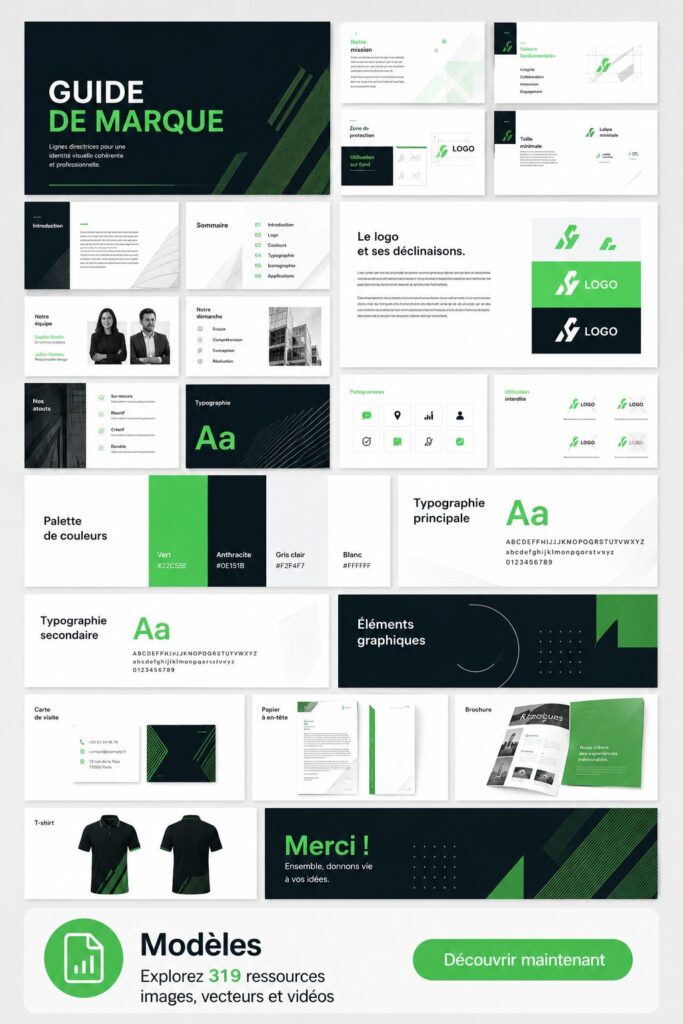 Une sélection de templates gratuits pour présentations et projets visuels.