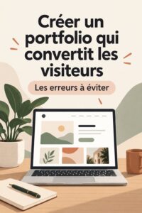 Capture d'écran d'une page portefeuille professionnelle et attractante.