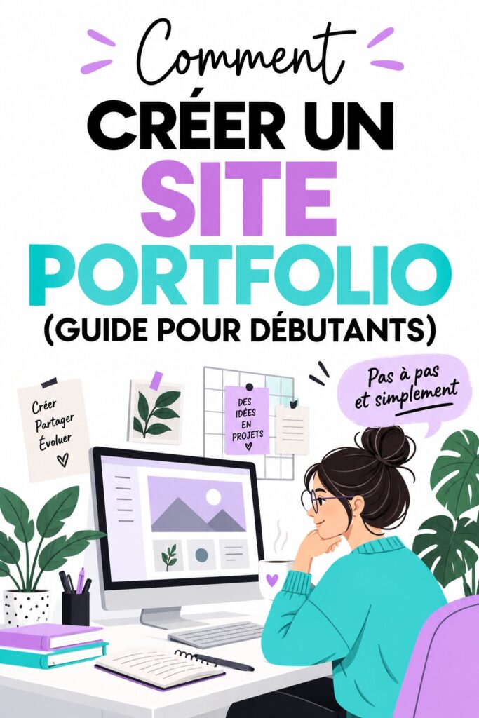 Capture d'écran d'un site portfolio féminin, montrant un design élégant et moderne.