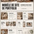 Exemple de site portfolio pour un Social Media Manager avec une mise en page attrayante et professionnelle.