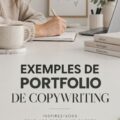Un screenshot d'un portfolio de copywriting avec des travaux diversifiés et créatifs.