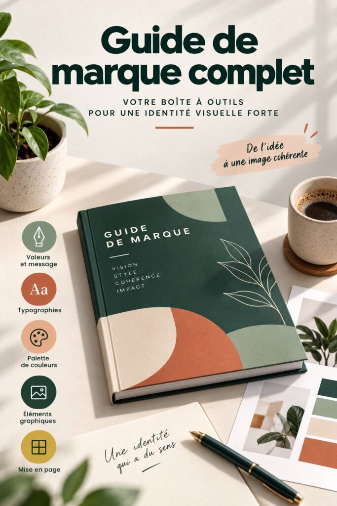 Femme créant une identité visuelle pour sa marque