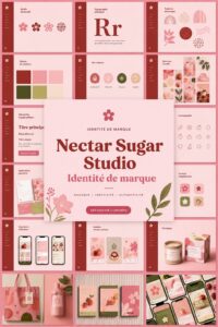 Logo de Nectar Sugar Studio avec des couleurs pastel modernes