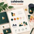 Un aperçu d'un manuel de marque professionnel avec une mise en page stylée et des éléments visuels cohérents.