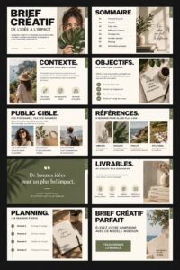 Modèle InDesign créatif utilisé pour une campagne marketing