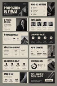 Un modèle de proposition de projet professionnel sur un ordinateur