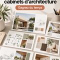 Modèles de design architecturaux créatifs sur un bureau d'architecte.