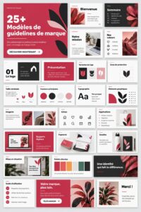 Modèles de guides de marque illustrant des stratégies de branding efficaces