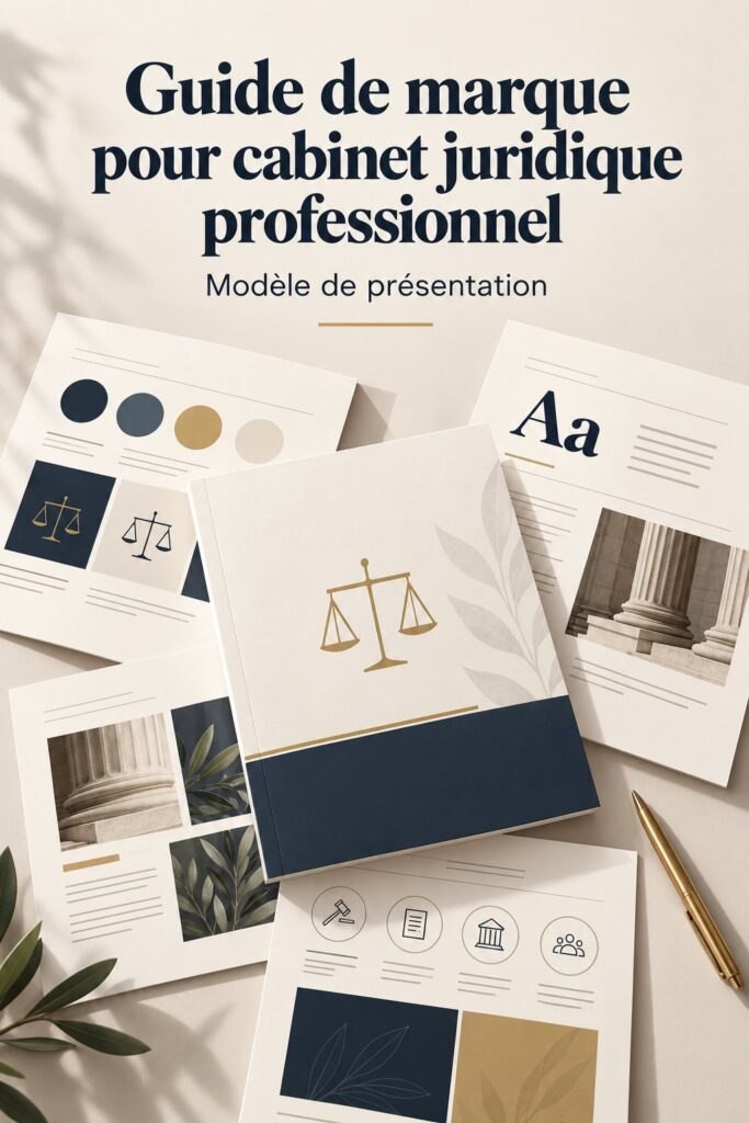 Modèle de présentation moderne pour avocats avec un design professionnel.