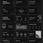 Modèle de présentation moderne et chaleureux affichant des graphiques