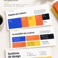 Un échantillon de palettes de couleurs pour diverses marques illustrant l'importance du design graphique.