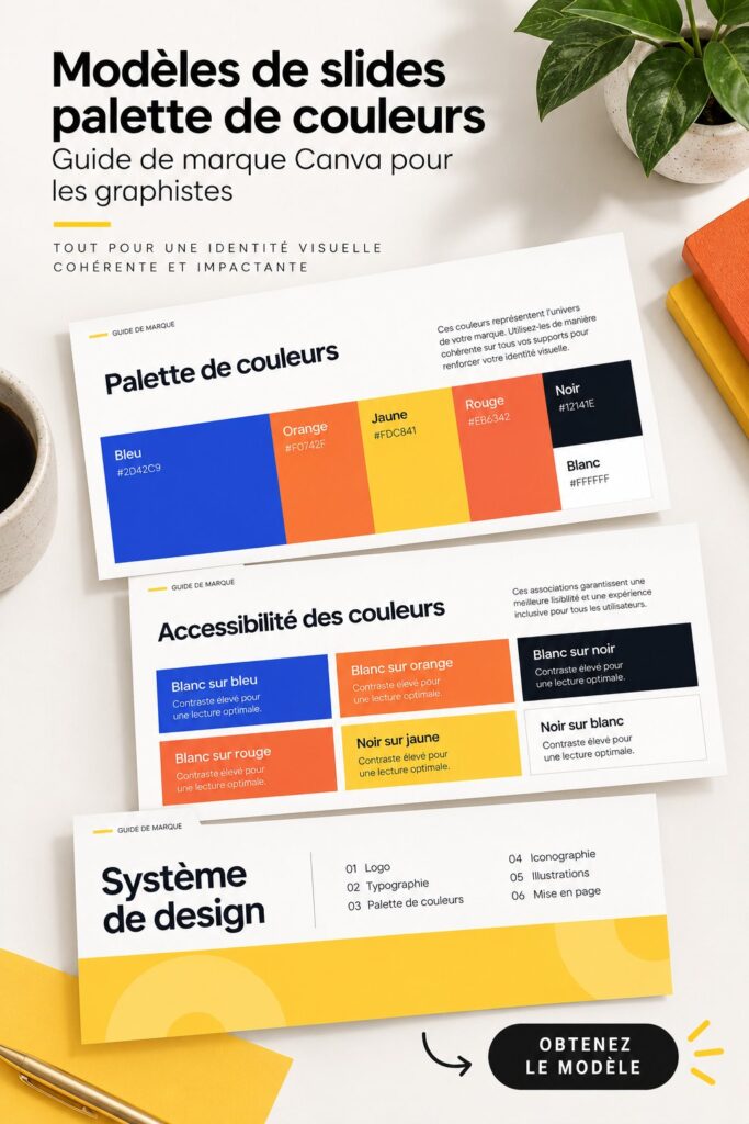 Un échantillon de palettes de couleurs pour diverses marques illustrant l'importance du design graphique.