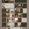 Portfolio de design d'intérieur présenté de manière esthétique avec un projet décoratif
