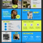 Femme créant une présentation élégante sur Canva avec un design moderne.
