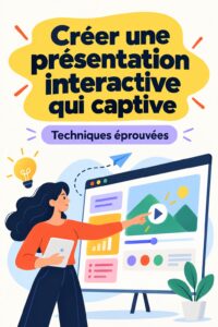 Capture d'écran d'une présentation interactive captivante avec graphiques et interaction