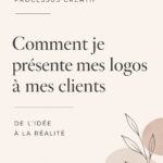 Une femme présente un logo à un client lors d'une réunion. Le logo est mis en avant sur un écran.