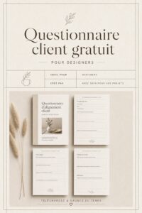 Femme designer consultant un questionnaire client efficace