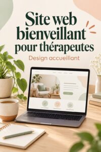 Capture d'écran d'un site web chaleureux pour thérapeutes sur Squarespace