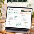 Tableau de gestion de projet sur Notion avec une interface claire et organisée.