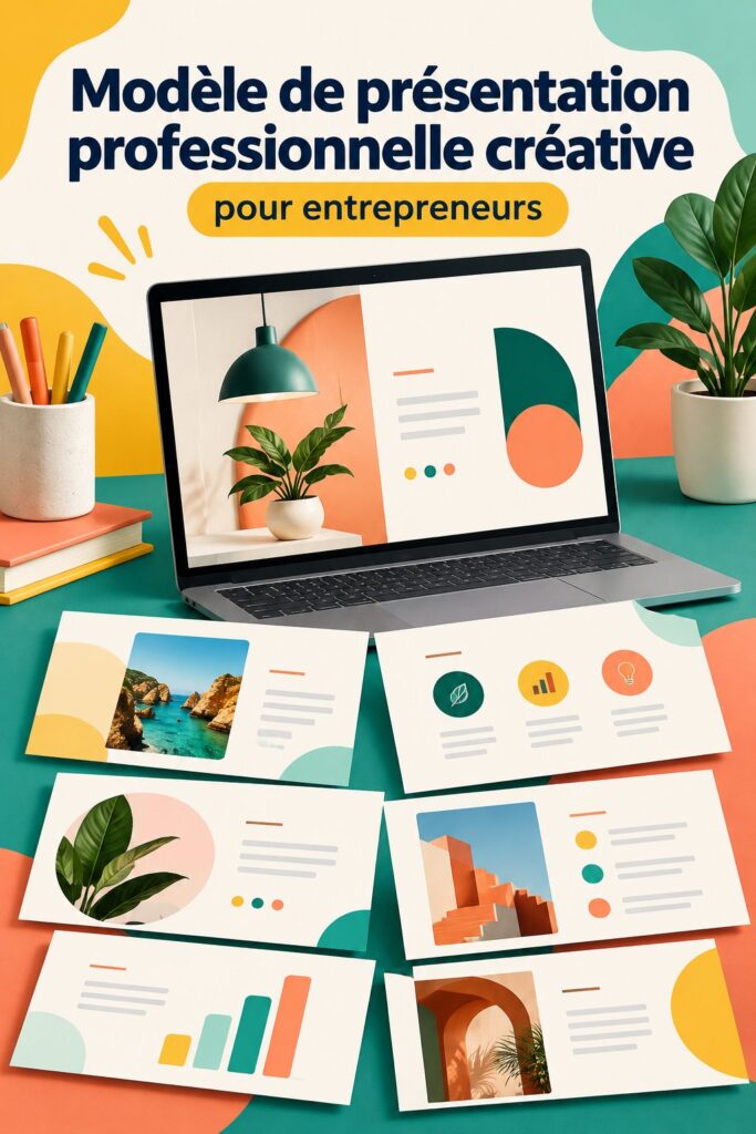 Template de présentation créatif avec des éléments modernes et professionnels