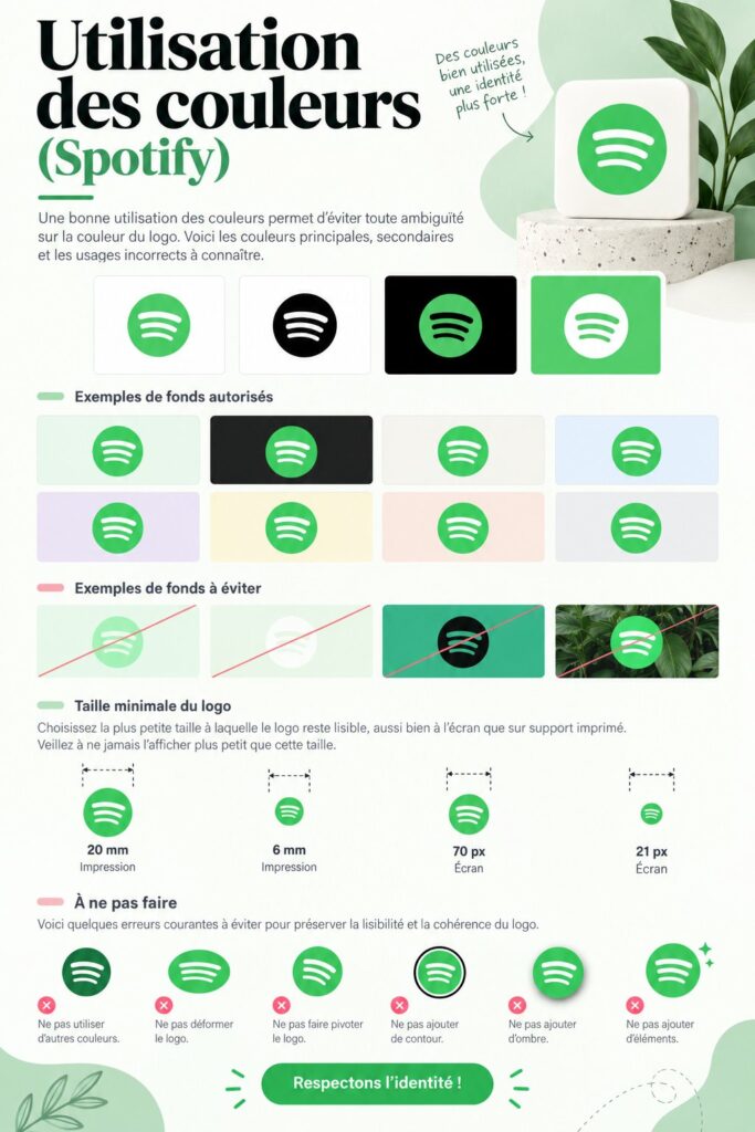 Une playlist Spotify colorée sur un écran de smartphone