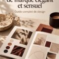 Exemple de design d'un brand book avec une typographie élégante et une palette de couleurs harmonieuse.