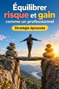 Femme réfléchissant à ses investissements avec un équilibre entre risque et récompense