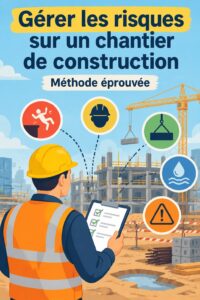 Femme analysant des plans de construction avec une attention particulière aux risques