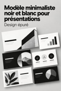 Modèle de présentation Canva minimaliste noir et blanc
