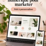 Un exemple de portfolio digital élégant utilisant Canva pour le marketing et la communication.