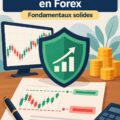 Stratégie de gestion des risques en Forex, illustration chaleureuse pour investisseurs.