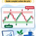 Graphique montrant des niveaux de support et de résistance en bourse.