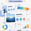 Un exemple de template de business case sur ordinateur.